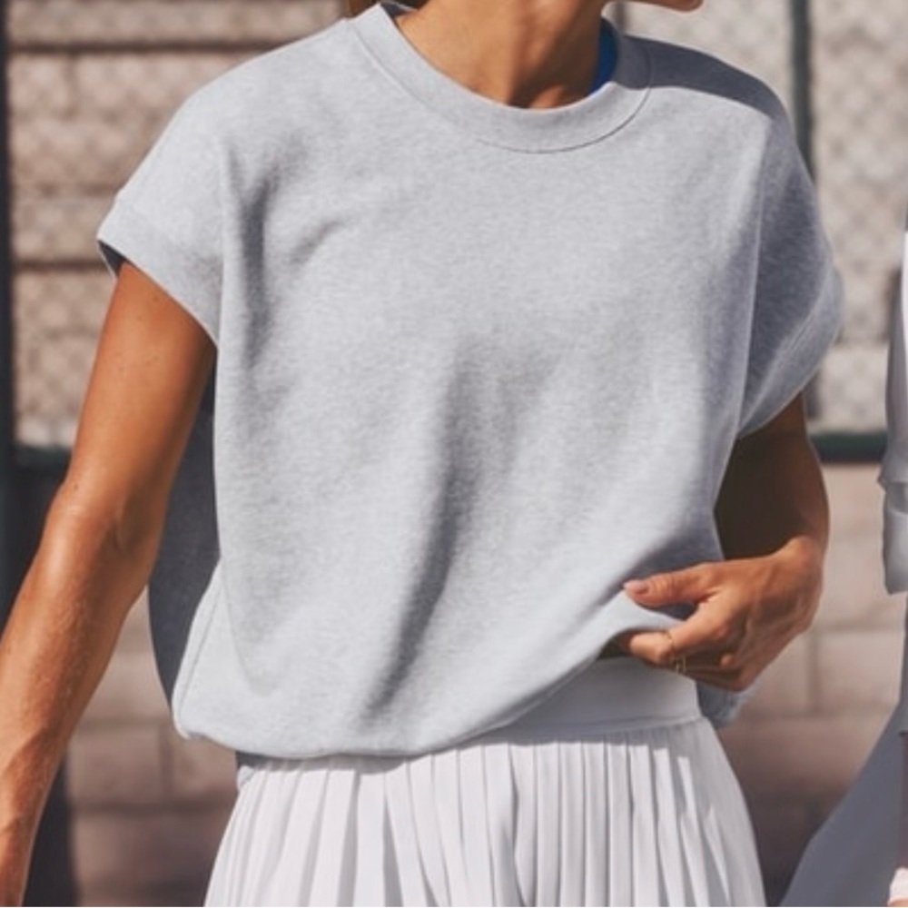 Athleta Terry Dolman cap sleeve Sweatshirt
